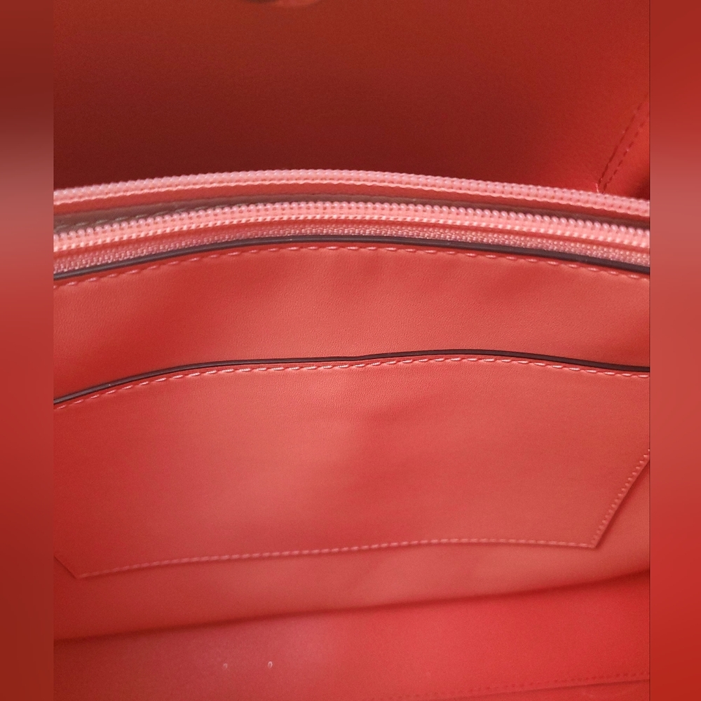 NEW beautiful Michael Kors large Emelia tote Grapefruit (light coral) - Picture 15 of 16